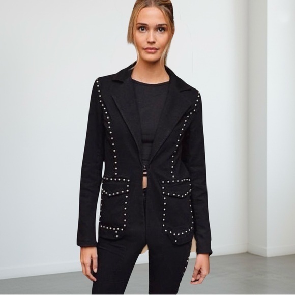 AFRM Jackets & Blazers - AFRM Black Studded Women's Blazer